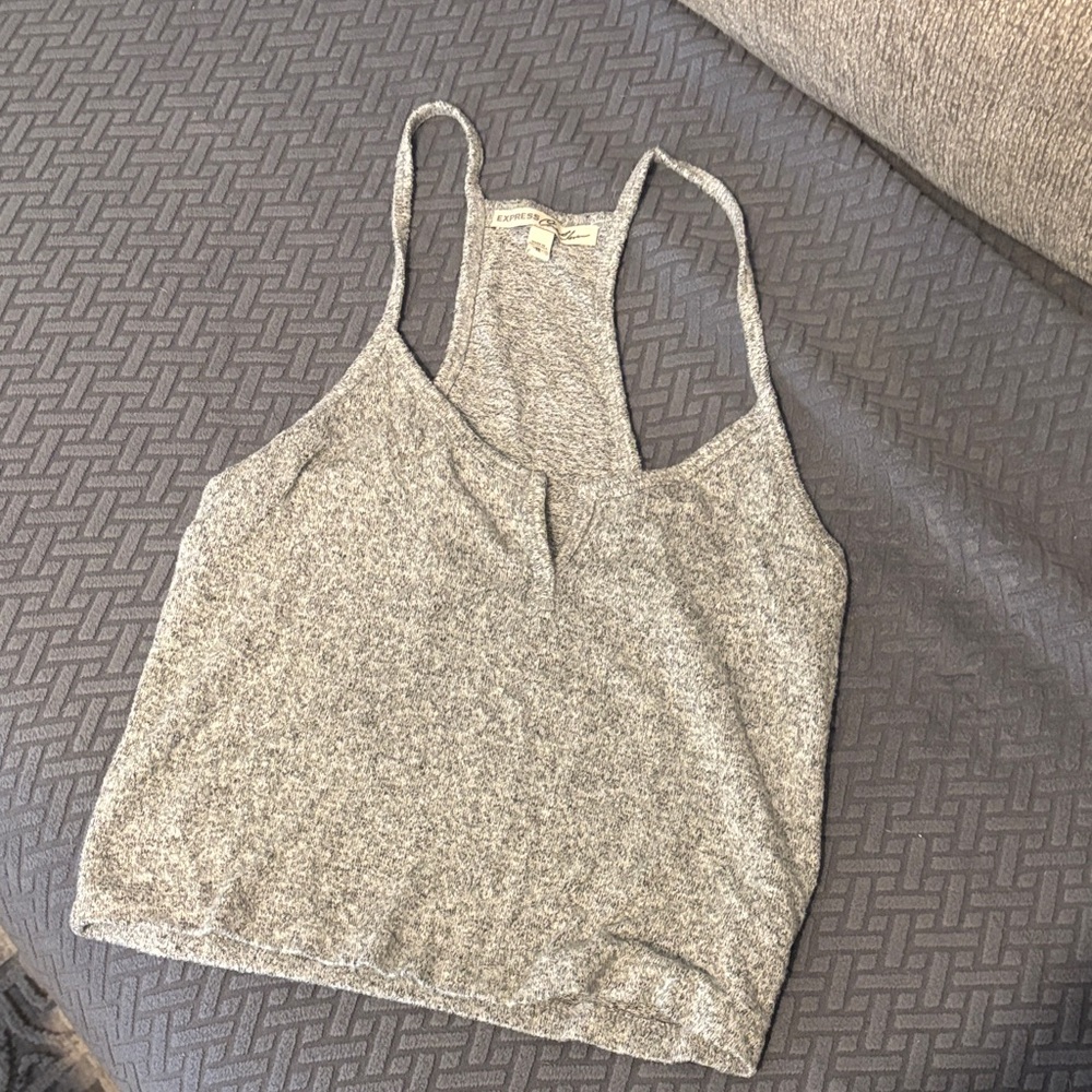 Soft gray crop top